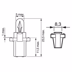 Ampoule secondaire BOSCH PB3 24V, 1,2W, 10 pièce - Vue supplémentaire 8