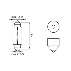 Ampoule secondaire BOSCH C10W Trucklight 24V, 10W, 10 pièce - Vue supplémentaire 6