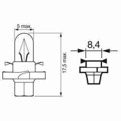 Ampoule secondaire BOSCH PBX4 12V, 1,2W, 10 pièce - Vue supplémentaire 6