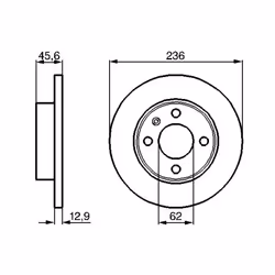 Disque de frein BOSCH 0 986 478 859 avant, plein, 1 pièce - Vue supplémentaire 7