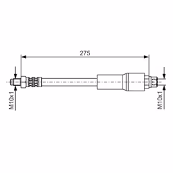 Flexible de frein BOSCH 1 987 476 649