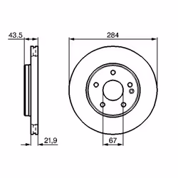 Disque de frein BOSCH 0 986 478 301 avant, ventilé, à haute teneur en carbone, 1 pièce - Vue supplémentaire 7