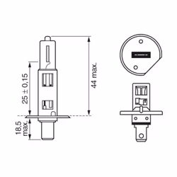 Ampoule halogène BOSCH H1 Trucklight 24V, 70W, 1 pièce - Vue supplémentaire 8