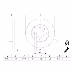 Disque de frein BOSCH 0 986 478 342, avant, arrière, plein, 1 pièce - Vue supplémentaire 7