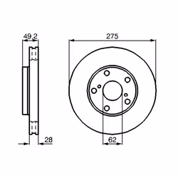 Disque de frein BOSCH 0 986 478 632 avant, ventilé, 1 pièce - Vue supplémentaire 7