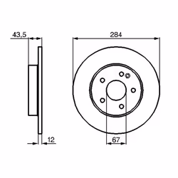 Disque de frein BOSCH 0 986 478 262 avant, plein, 1 pièce - Vue supplémentaire 7