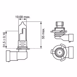 Ampoule halogène BOSCH HB3 Pure Light 12V, 65/60W, 1 pièce - Vue supplémentaire 6