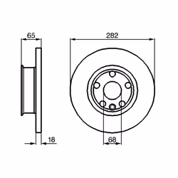 Disque de frein BOSCH 0 986 478 613 avant, plein, 1 pièce - Vue supplémentaire 7