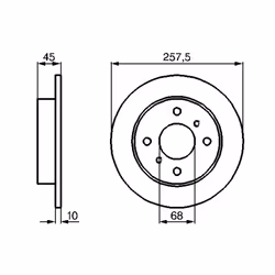 Disque de frein BOSCH 0 986 478 564 arrière, plein, 1 pièce - Vue supplémentaire 7