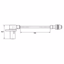 Capteur, vitesse de roue BOSCH 0 265 006 344 - Vue supplémentaire 7