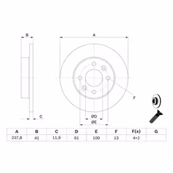 Disque de frein BOSCH 0 986 478 105, avant, plein, 1 pièce - Vue supplémentaire 7