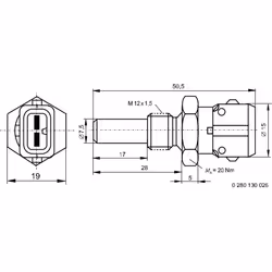 Sonde de température, liquide de refroidissement BOSCH 0 280 130 026 - Vue supplémentaire 8