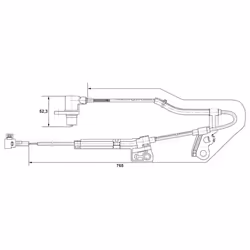 Capteur, vitesse de roue BOSCH 0 265 006 677 droite - Vue supplémentaire 7