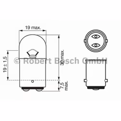Ampoule secondaire BOSCH R5W Pure Light 12V, 5W, 10 pièce