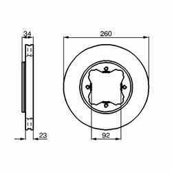 Disque de frein BOSCH 0 986 478 568 avant, ventilé, 1 pièce - Vue supplémentaire 3