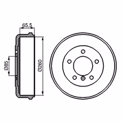 Tambour de frein BOSCH 0 986 477 038