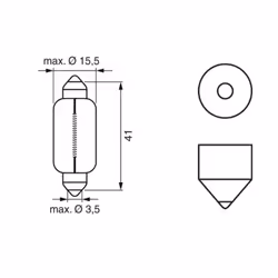 Ampoule secondaire BOSCH C15W Pure Light 12V, 15W, 10 pièce - Vue supplémentaire 6
