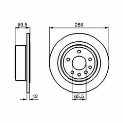 Disque de frein BOSCH 0 986 478 609 arrière, plein, 1 pièce - Vue supplémentaire 7