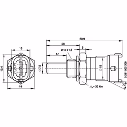 Sonde de température, liquide de refroidissement BOSCH 0 281 002 209 - Vue supplémentaire 6