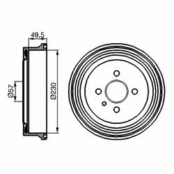 Tambour de frein BOSCH 0 986 477 100