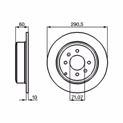 Disque de frein BOSCH 0 986 478 877 arrière, plein, 1 pièce - Vue supplémentaire 7