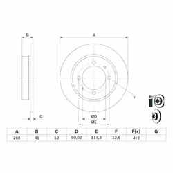 Disque de frein BOSCH 0 986 478 898 arrière, plein, 1 pièce - Vue supplémentaire 7