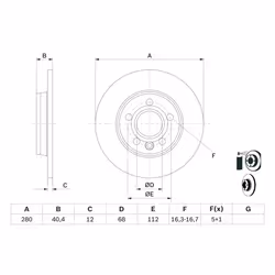 Disque de frein BOSCH 0 986 478 871 arrière, plein, 1 pièce - Vue supplémentaire 7