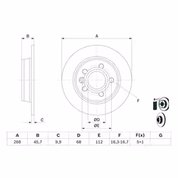 Disque de frein BOSCH 0 986 478 421 arrière, plein, 1 pièce - Vue supplémentaire 7