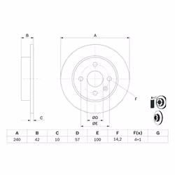 Disque de frein BOSCH 0 986 478 882 arrière, plein, 1 pièce - Vue supplémentaire 7