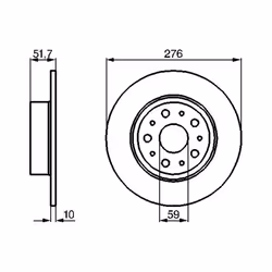 Disque de frein BOSCH 0 986 478 463 arrière, plein, 1 pièce - Vue supplémentaire 3