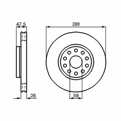 Disque de frein BOSCH 0 986 478 460 avant, ventilé, 1 pièce - Vue supplémentaire 3