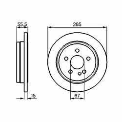 Disque de frein BOSCH 0 986 478 469 arrière, plein, 1 pièce - Vue supplémentaire 7