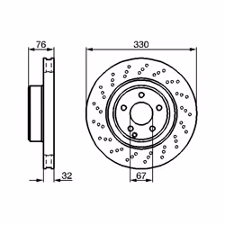 Disque de frein BOSCH 0 986 478 470 avant, ventilé, à haute teneur en carbone, 1 pièce - Vue supplémentaire 7