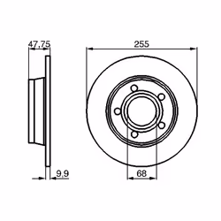 Disque de frein BOSCH 0 986 478 480 arrière, plein, à haute teneur en carbone, 1 pièce - Vue supplémentaire 7