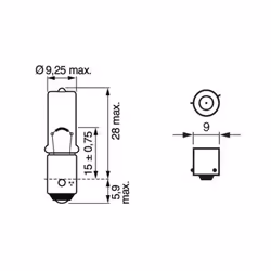 Ampoule secondaire BOSCH H6W Pure Light 12V/6W, 2 pièce - Vue supplémentaire 7