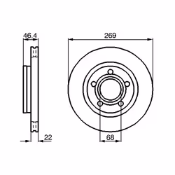 Disque de frein BOSCH 0 986 478 574 arrière, ventilé, à haute teneur en carbone, 1 pièce