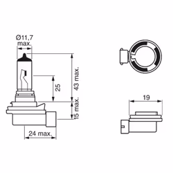 Ampoule halogène BOSCH H8 Pure Light 12V, 35W, 1 pièce - Vue supplémentaire 7