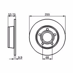 Disque de frein BOSCH 0 986 478 704 arrière, plein, 1 pièce - Vue supplémentaire 7