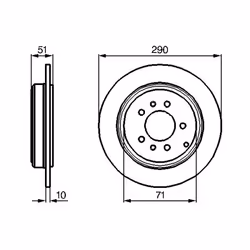 Disque de frein BOSCH 0 986 478 733 arrière, plein, 1 pièce - Vue supplémentaire 7