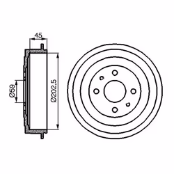 Tambour de frein BOSCH 0 986 477 109