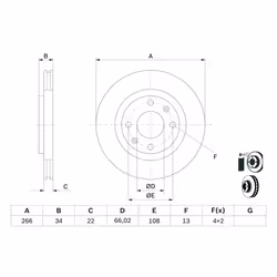 Disque de frein BOSCH 0 986 478 618 avant, ventilé, 1 pièce - Vue supplémentaire 7