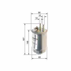 Filtre à carburant BOSCH 0 450 906 407 - Vue supplémentaire 7