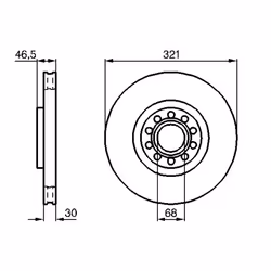 Disque de frein BOSCH 0 986 478 985 avant, ventilé, à haute teneur en carbone, 1 pièce - Vue supplémentaire 7