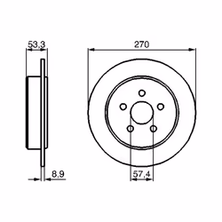 Disque de frein BOSCH 0 986 478 514 arrière, plein, 1 pièce - Vue supplémentaire 7