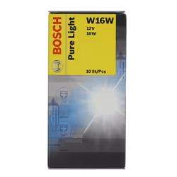 Ampoule secondaire BOSCH W16W Pure Light 12V, 16W, 10 pièce