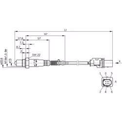 Sonde lambda BOSCH 0 258 017 025 - Vue supplémentaire 7