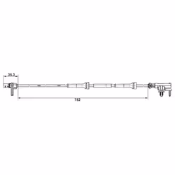 Capteur, vitesse de roue BOSCH 0 265 007 638 - Vue supplémentaire 6