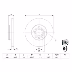 Disque de frein BOSCH 0 986 479 037 avant, ventilé, 1 pièce - Vue supplémentaire 7