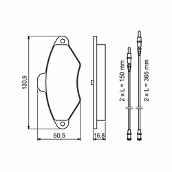 Jeu de plaquettes de frein BOSCH 0 986 461 757, avant - Vue supplémentaire 8