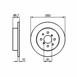 Disque de frein BOSCH 0 986 479 014 arrière, plein, 1 pièce - Vue supplémentaire 7